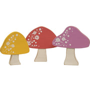 Spring Floral Chunky Mushroom Sitters (Set of 3)