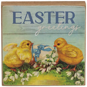 Vintage Chicks Square Block  (3 Count Assortment)