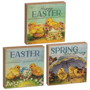 Vintage Chicks Square Block  (3 Count Assortment)