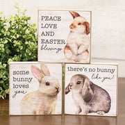 Bunny Love Square Block  (3 Count Assortment)