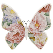 Wooden Vintage Floral Butterfly Sitter  (3 Count Assortment)