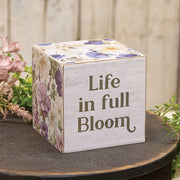 Life in Full Bloom Vintage Flowers Cube