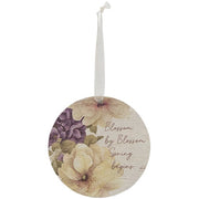 Blossoming Words Vintage Round Ornament  (3 Count Assortment)