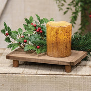 Stained Wood Rectangle Riser