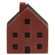 Primitive Burgundy Wood House Block