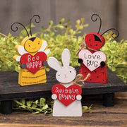 Spring Animal Heart Sitter  (3 Count Assortment)