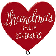 Grandma's Little Squeakers Heart with Mouse Name Hangers (Set of 7)