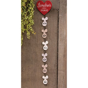 Grandma's Little Squeakers Heart with Mouse Name Hangers (Set of 7)