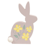 Wooden Deco Pattern Bunny Sitters (Set of 3)