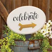 Celebrate Wooden Yard Sign