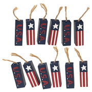 Wooden USA Firecracker Bowl Fillers (Set of 12)