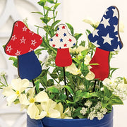 Americana Mushroom Plant Pokes (Set of 3)