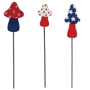 Americana Mushroom Plant Pokes (Set of 3)