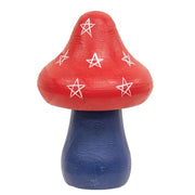 Wooden Americana Mushroom Sitters (Set of 3)
