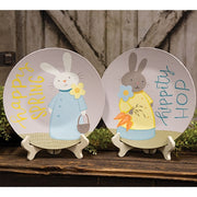 Hippity Hop Spring Bunny Plate  (2 Count Assortment)