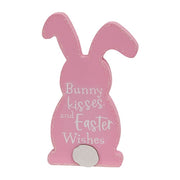 Bunny Kisses/Joy and Chocolate Wooden Bunny Sitter  (2 Count Assortment)