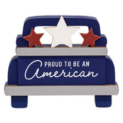 Proud To Be An Americana Chunky Blue Pickup Truck Sitter