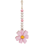 Beaded Pink Flower Ornament  (2 Count Assortment)