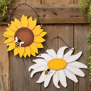 Layered Wood Daisy & Bee Hanger