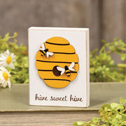 Hive Sweet Hive Wooden Block
