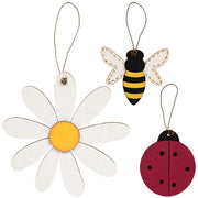 Ladybug Bee & Daisy Ornaments (Set of 3)