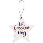 Fourth of July Wooden Star Ornament  (3 Count Assortment)