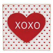 Layered Heart Square Block  (3 Count Assortment)
