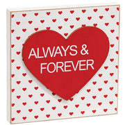 Layered Heart Square Block  (3 Count Assortment)