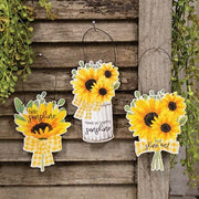 Hello Sunshine Sunflower Ornament  (3 Count Assortment)