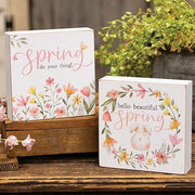 Spring Do Your Thing Square Box Sign  (2 Count Assortment)