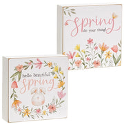 Spring Do Your Thing Square Box Sign  (2 Count Assortment)