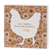 Floral Layered Chicken Box Sign  (3 Count Assortment)
