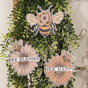 Blessed Bee Flower Ornaments (Set of 3)