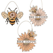 Blessed Bee Flower Ornaments (Set of 3)