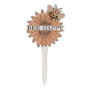 Bee Flower Wooden Plant Stake (Set of 3)