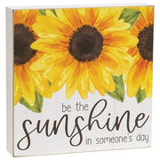 Be the Sunshine Sunflower Square Box Sign  (2 Count Assortment)