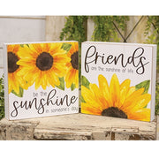 Be the Sunshine Sunflower Square Box Sign  (2 Count Assortment)