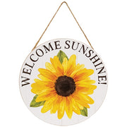 Sunny Day Round Sunflower Sign  (2 Count Assortment)