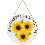 Sunny Day Round Sunflower Sign  (2 Count Assortment)