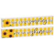 Sunflower Gingham Mini Stick  (2 Count Assortment)