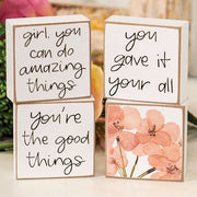 You're The Good Things Mini Square Blocks (Set of 4)