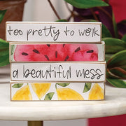 Too Pretty To Work Summer Fruit Tiny Mini Sticks (Set of 4)