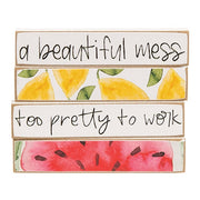 Too Pretty To Work Summer Fruit Tiny Mini Sticks (Set of 4)