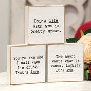 Doing Life Mini Square Block  (3 Count Assortment)