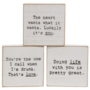 Doing Life Mini Square Block  (3 Count Assortment)