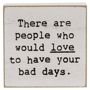 Love Your Bad Days Mini Square Block  (3 Count Assortment)