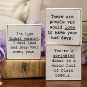 Love Your Bad Days Mini Square Block  (3 Count Assortment)