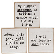 My Biggest Strength Mini Square Block  (3 Count Assortment)