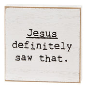 God Is Testing Me Mini Square Block  (3 Count Assortment)