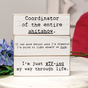 My Way Through Life Thin Rectangle Block  (3 Count Assortment)